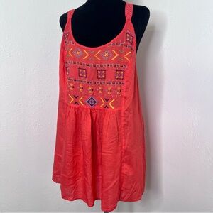 True Craft womens curvy dye orange tank Top Sz 0X